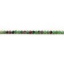 Zoisite ruby, in round faceted shape, 2mm x 39cm