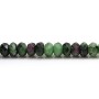 Ruby zoisite in shape of a faceted roundel, 4 * 6mm x 39cm