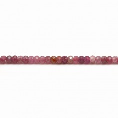 Ruby Rouge Rondelle Facette 2x3mm x 40cm
