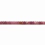 Ruby Rouge Rondelle Facette 2x3mm x 40cm