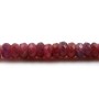 Rubis rouge,en forme de rondelle facette 3x5mm x 40cm
