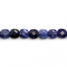 Sodalite de forme carré facettée 8mm x 39cm