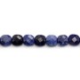 Sodalite de forme carré facettée 8mm x 39cm