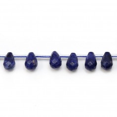 Sodalite en forme de goutte facetté 6x9mm x 4pcs
