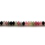 Tourmaline rondelle boulier facette 2x3mm sur fil 39cm