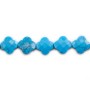 Turquoise reconstitué trèfle facette 13 mm x 40cm