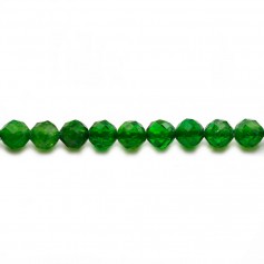 Tsavorite green, in the shape of a faceted round 3.5-4mm x 39cm
