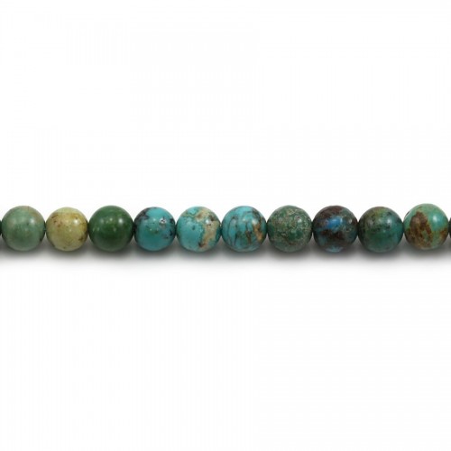 Turquoise Ronde 6mm x 2pcs