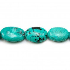 Turquoise oval 13-20x15-25mm x 40cm