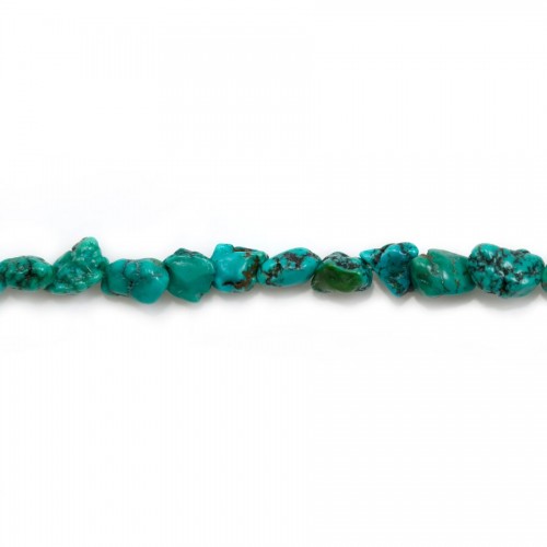 Turchese in forma barocca 4-5mm x 39cm