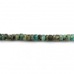 Turquoise africaine rondelle 2x4mm x 40cm