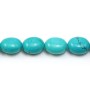 Turquoise reconstitue ovale 11x13mm x 40cm