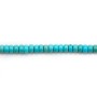 Turquoise reconstituted blue, in the shape of a roundel, 3 * 4mm x 40cm