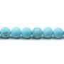 Turquoise reconstitué matte de forme ronde, mesurant 8mm x 10pcs
