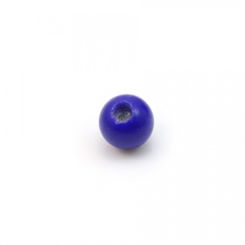 Lapis-Lazuli, semi-percé d'un côté, rond 2mm x 40pcs
