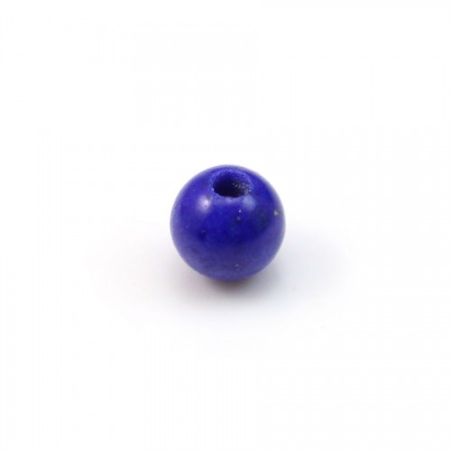 Lapis-Lazuli, half drilled, round 3mm x 40pcs