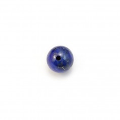 Lapis lazuli bleu azur, perle semi percé, 6mm x 2pcs