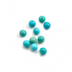Turquoise semi-percé rond 6mm x 1pc 