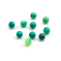 Agate d'herbe verte semi-percé, ronde 6mm x 4pcs
