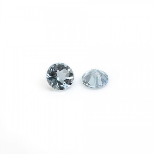 Aigue marine bleu ciel, à sertir, taillé en brillant 4-5mm x 1pc