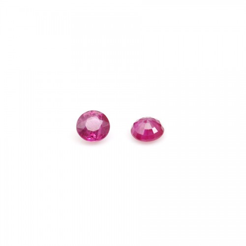 Pink sapphire, round brilliant 3-4mm x 1pc