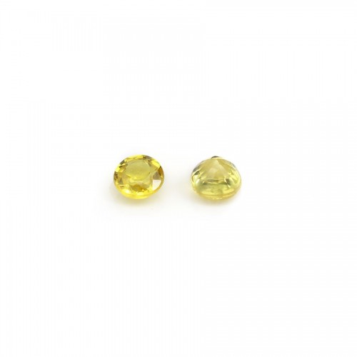 Round brilliant-cut yellow sapphire 2.5-4mm x 1pc