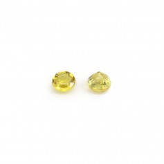 Yellow sapphire, crimped, cut in brilliant x 1pc