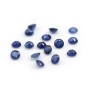 Saphir de couleur bleu, à sertir, taillé en brillant x 1pc