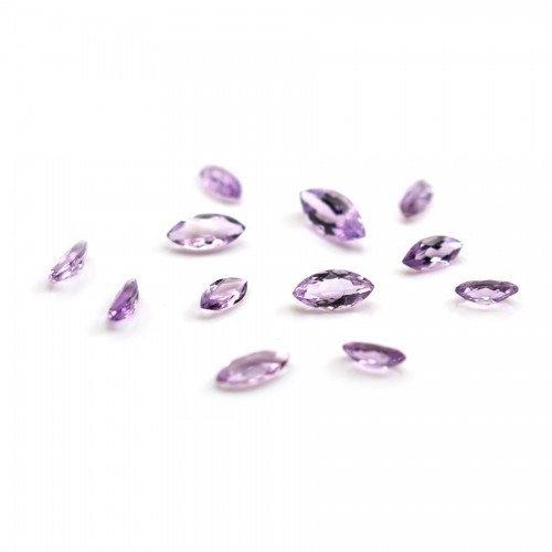 Ametista trasparente, sfaccettatura a forma di marquise x 1 pezzo