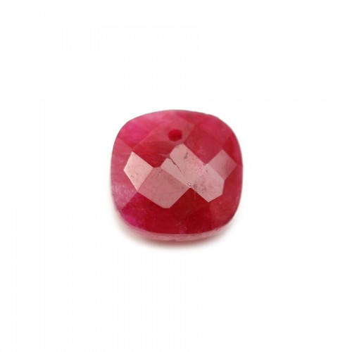 Pendant sillimanite coloured squared faceted 10mm x 1pc