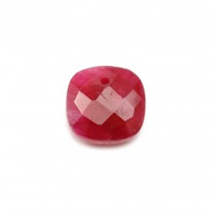 Pendentif sillimanite teinté carré facette 10mm x 1pc