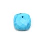Pendentif turquoise reconstituée carré facette 10mm x 1pc