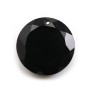 Pendentif en agate noire, de forme rond facetté, 15mm x 1pc