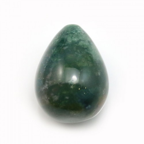 Pendente de ágata indiana, semi-perfurado, em forma de gota, 15x20mm x 1pc
