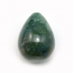 Pendentif d'agate indienne semi-percé, en forme de goutte, 15x20mm x 1pc