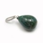 Pendentif d'agate indienne semi-percé, en forme de goutte, 15x20mm x 1pc
