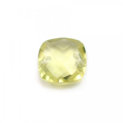 Intercalaire en quartz lemon avec 2 trous 10mm x 1pc