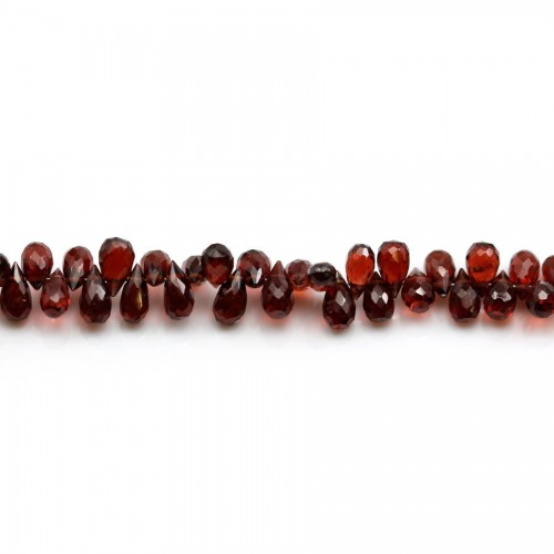 Garnet briolette 4x6mm x 20cm