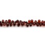 Grenat briolette  5x8mm-6x9mm x 20cm