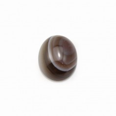 Cabochon agate du boswana, de forme ovale, 10x12mm x 2pcs