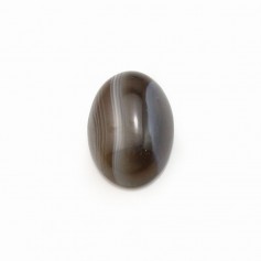 Cabochon agate du boswana, de forme ovale, 10x14mm x 2pcs