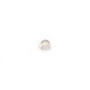 Cabochon d'agate grise, de forme ronde, 3mm x 10 pcs