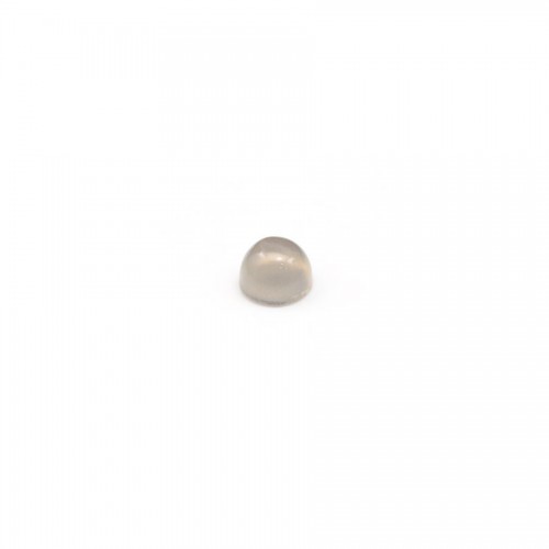 Cabochon grey agate, in round shape, 4mm x 10 pcs