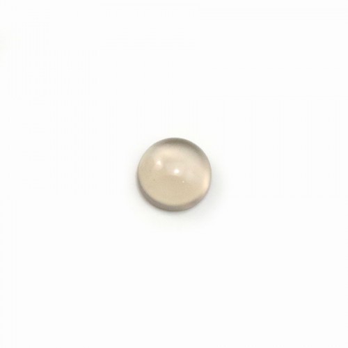 Cabochon grey agate, in round shape, 6mm x 10 pcs