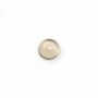Cabochon d'agate grise, de forme ronde, 6mm x 10 st