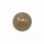 Cabochon d'agate grise, de forme ronde, 14mm x 4pcs