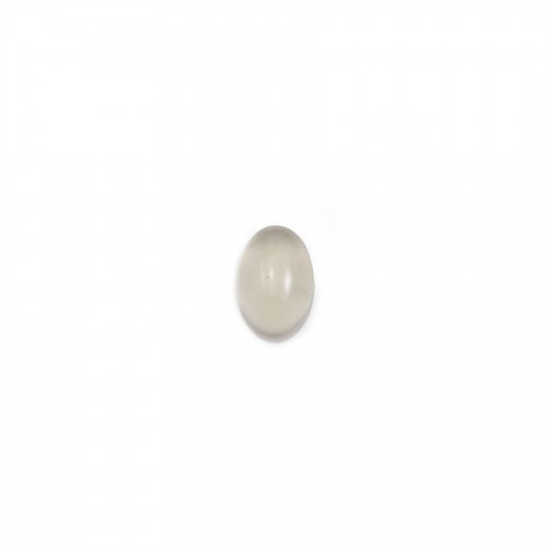 Cabujón de ágata gris, forma ovalada, 4 * 6mm x 10pcs