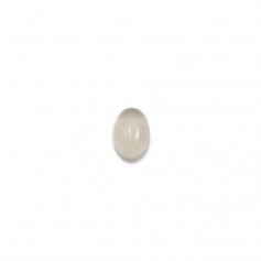 Cabochon d'agate grise, de forme ovale, 4 * 6mm x 10pcs