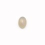 Cabochon d'agate grise, de forme ovale, 5x7mm x 10pcs
