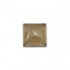 Cabochon agate grise, de forme carré, 10mm x 4pcs